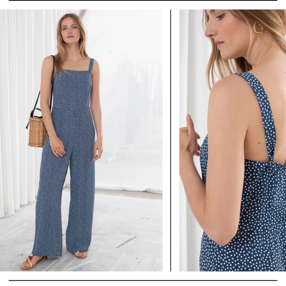 & Other Stories Floral Jumpsuit